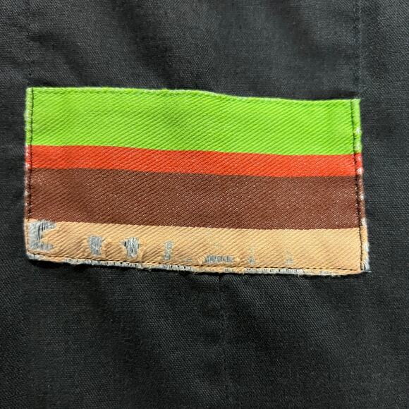 Vintage Burger King Employee Work Shirt Black Button Up Pocket Short Sleeve - Picture 4 of 6